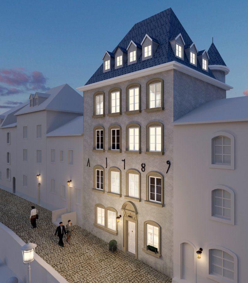 Residenz zu Lëtzebuerg-Zentrum, Visualiséierung vun der Fassad an der Dämmerung